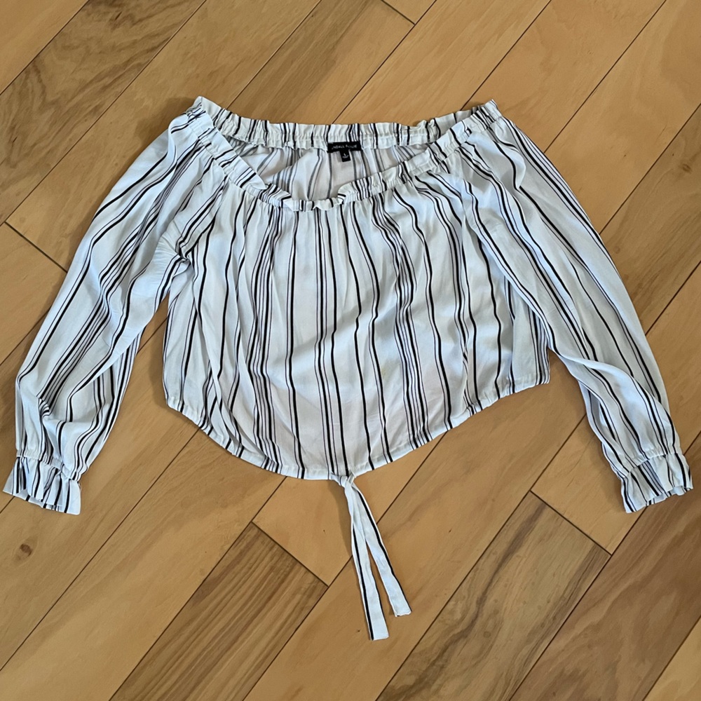 Kendall & Kylie Striped Crop Top